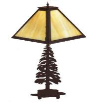 Meyda Yellow 27103 - 21"H Tall Pines Table Lamp