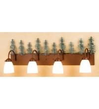 Meyda Yellow 29486 - 35"W Tall Pines 4 LT Vanity Light