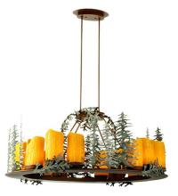 Meyda Yellow 29523 - 42"L Tall Pines 12 LT Oval Chandelier