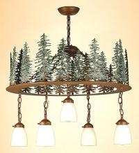 Meyda Yellow 29556 - 28" Wide Tall Pines 5 Light Chandelier