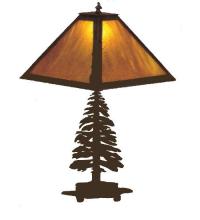 Meyda Yellow 29572 - 21"H Tall Pines Table Lamp