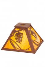 Meyda Yellow 30146 - 8"Sq Whispering Pines Shade