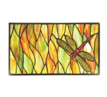 Meyda Yellow 37511 - 8"W X 14"H Tiffany Dragonfly Stained Glass Window