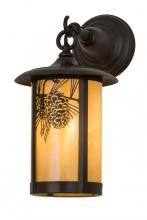 Meyda Yellow 43797 - 8"W Fulton Winter Pine Hanging Wall Sconce