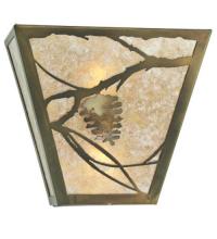 Meyda Yellow 52063 - 13"W Whispering Pines Wall Sconce