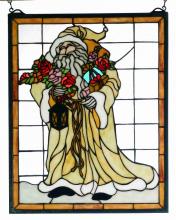 Meyda Yellow 65264 - 16" Wide X 20" High Father Christmas Window