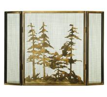 Meyda Yellow 68388 - 36"W X 26"H Tall Pines Fireplace Screen