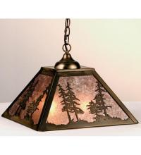 Meyda Yellow 76318 - 16"Sq Tall Pines Pendant