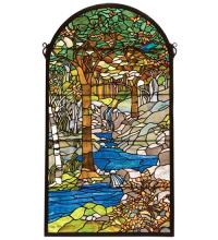 Meyda Yellow 77530 - 40"H X 22"W Tiffany Waterbrooks Stained Glass Window