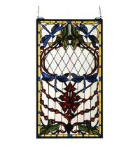 Meyda Yellow 77734 - 14"W X 25"H Dragonfly Allure Stained Glass Window