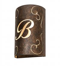 Meyda Blue 245536 - 10" Wide Personalized B Monogram Wall Sconce