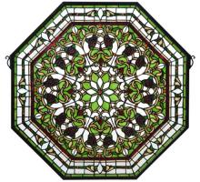 Meyda Tiffany 107223 - 25"W X 25"H Floral Stained Glass Window