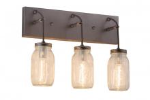 Meyda Tiffany 165431 - 18" Wide Mason Jar 3 Light Vanity Light