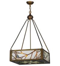 Meyda Tiffany 28707 - 21"Sq Backyard Friends Inverted Pendant