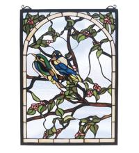 Meyda Tiffany 47966 - 14"W X 20"H Lovebirds Stained Glass Window