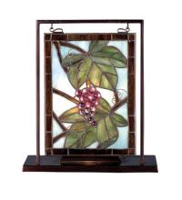 Meyda Tiffany 68352 - 9.5"W X 10.5"H Napa Vintage Lighted Mini Tabletop Window