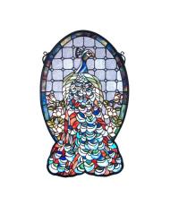 Meyda Tiffany 79806 - 12"W X 19"H Peacock Profile Stained Glass Window