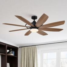 Eileen Grays LLC F8249110V - Parrot Uncle 60" Black Indoor 3000K LED Ceiling Fan, Modern