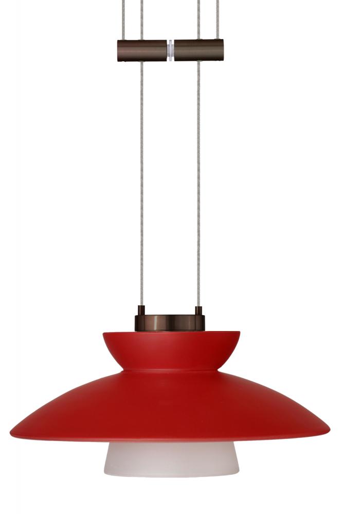 Besa Pendant Trilo 7 Bronze Red Matte 1x50W Halogen