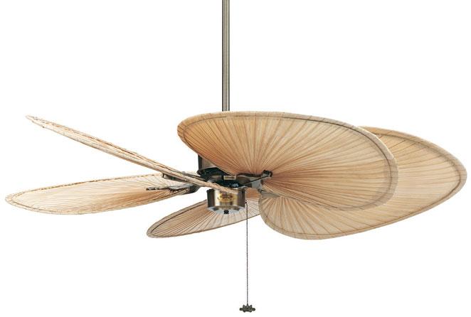 Tropical Antique Brass Ceiling Fan