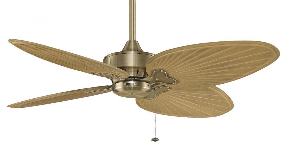 Tropical Antique Brass Ceiling Fan