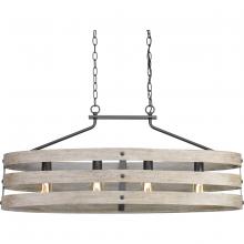 Progress P400097-143 - Gulliver Collection Four-Light Graphite Coastal Linear Chandelier Light