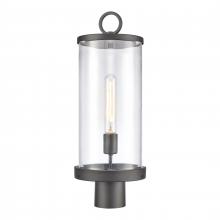 ELK Home Plus 89496/1 - Hopkins 20.75'' High 1-Light Outdoor Post Light - Charcoal Black