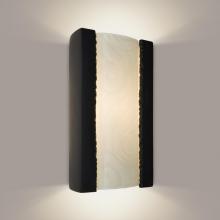 A-19 RE102-MB-WF-WET - Clouds Wall Sconce Matte Black and White Frost (Outdoor/WET Location)