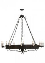 Meyda White 153399 - 72"W Parnella 12 LT Chandelier